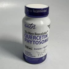Nutri Nature's Fusions Quercetin Phytosome Dietary 500 mg 60 Caps Exp 05/28