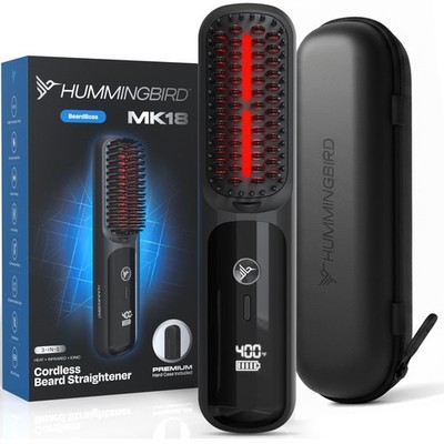 MK18 BeardBoss Cordless Beard Straightener for Men   Heated Beard Brush & Hot...
