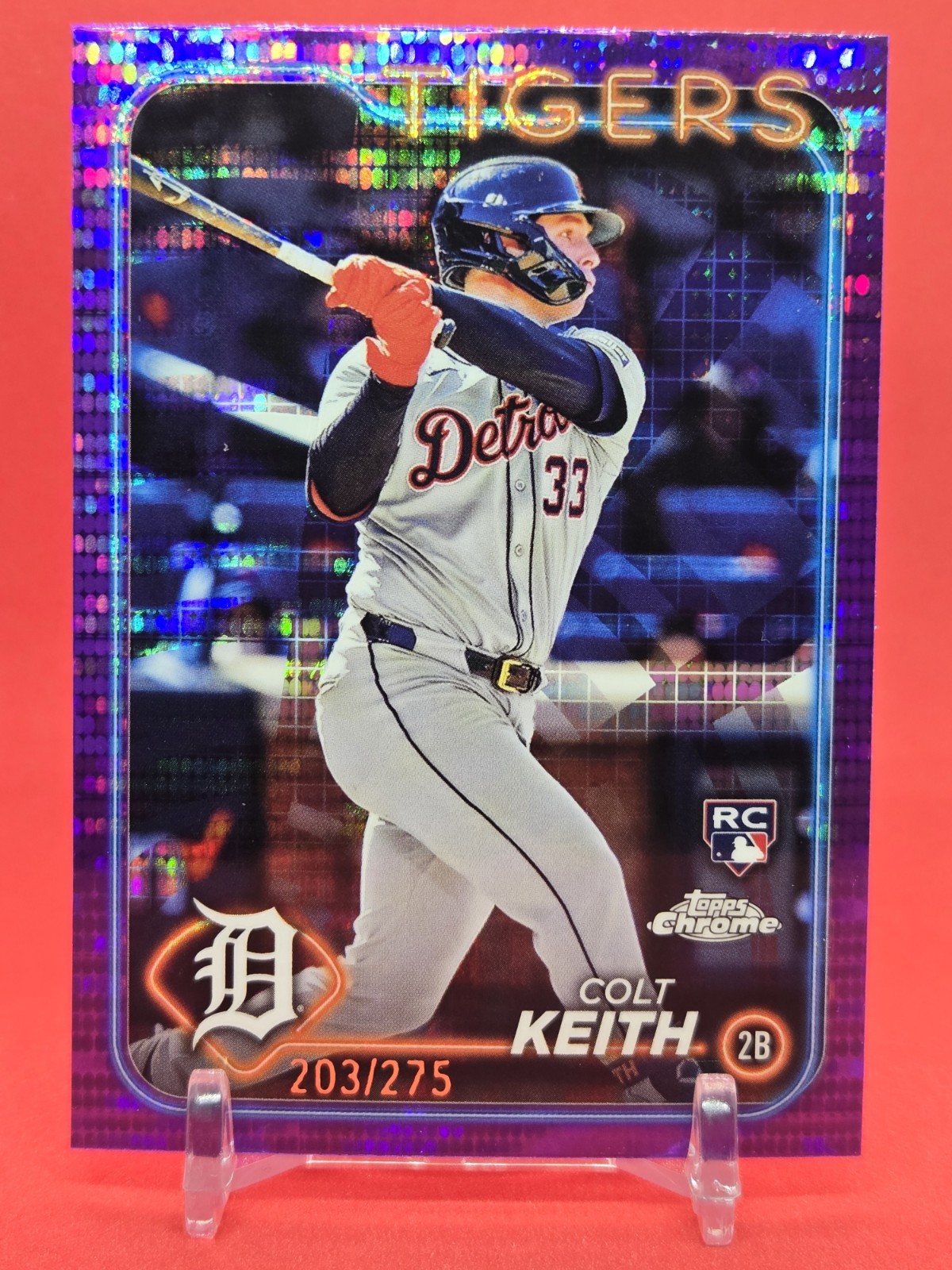 2024 Topps Chrome Purple Sonar Refractor /275 Colt Keith #2 Rookie RC
