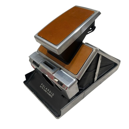 Polariod SX-70 Land Camera Brown Leather Untested - As Is Looks Nice
