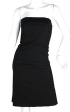 {ANN TAYLOR} Dress Strapless/Tube Top Sz 2 A-Line Black Stretch Zip Summer