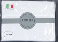 PORTOFINO WHITE 100 Cotton Sateen 300 TC KING Size Sheet Set