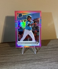 2020 Panini Donruss Optic - Rated Rookies Isan Diaz #48 Pink Prizm (RC)