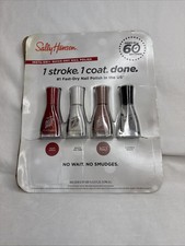Sally Hansen Insta-Dri Nail Polish 4 Pack 0.31 fl New in Damaged Packaging