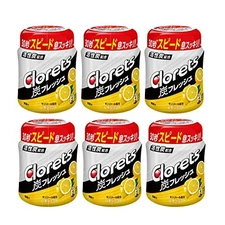 [FD] Clorets Charcoal Fresh Lemon Mint Bottle Gum 127G X 6 Piece Xylitol Gum