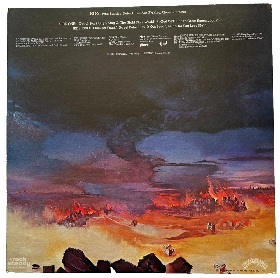 Kiss DESTROYER W/ Obi POSTER Insert complete! Gatefold SWX-6268 Vinyl Japan - Image 3 of 4