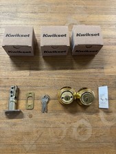 LOT OF 3 Kwikset Deadbolt Double CYL Polished Brass 96650-508 BRAND NEW