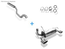  Duplex Komplettanlage ab Kat Peugeot 206 RC 135x80 flachoval schräg