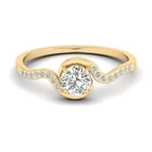 IGI Certified Round Cut 0.66TCW Lab-Grown Diamond Party Ring In 10K Yellow Gold