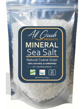 Mineral Coarse Grain Sea Salt, 8 Oz Natural Salt from Mexico, Unrefined, Hand-Ha