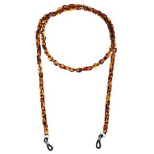 Eyeglass Chains for Women Resin Eyeglass Holder Chains for Glasses Brown/Yellow