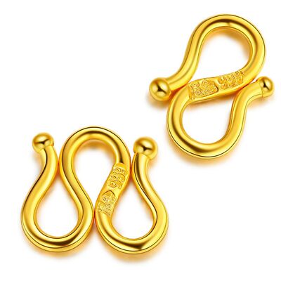  24K Yellow Gold M / S Clasp - Jewelry Findings - For Bracelet or Necklace