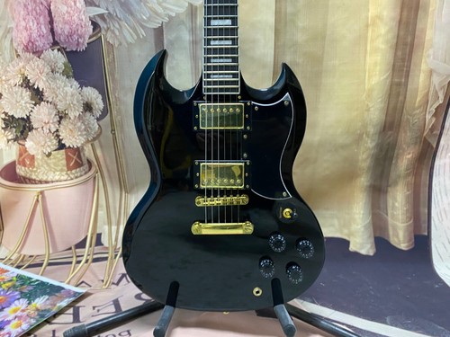 Hot selling standard black SG electric guitar gold hardware Fast delivery US