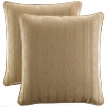 RARE 2 Croscill Heston Euro Shams Reversible Aqua Neutral Beige European Shams