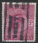 GB EDVII 1902/10 De La Rue Sg 264, 5/- Deep Bright Carmine, used. (196)