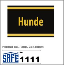 Dog-signettes-Patent-sticker-self-adhesive-SAFE-1111 Dimensions 25x38mm