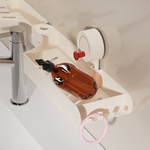 Rotatable Storage Rack Household Bathroom Accessories Kitchen Shelves - Picture 7 of 9