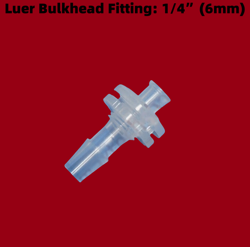 Luer Lock Connettore Raccordo Paratia Femmina 1/4" Pollice 6mm Adattatore Barra Tubo