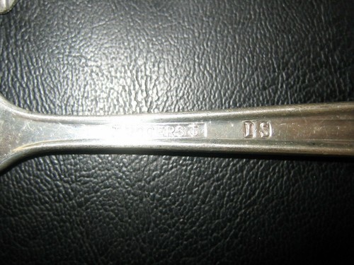 Cubiertos/cubiertos vintage de 21 piezas Rogers IS plateados para servir "S" monog - Imagen 10 de 11