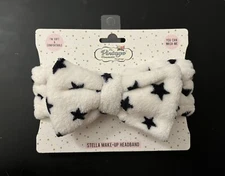 The Vintage Cosmetic Company Stella Make Up Headband White With Black Stars New