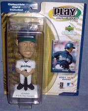 2001 Ichiro 01 AL West Division Champs UD Playmakers Bobblehead-Seattle Mariners