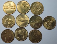 SLOVENIA lot 10x 5 tolar 1993 1997 UNC Railroad Olympics Mountain FAO War #S16