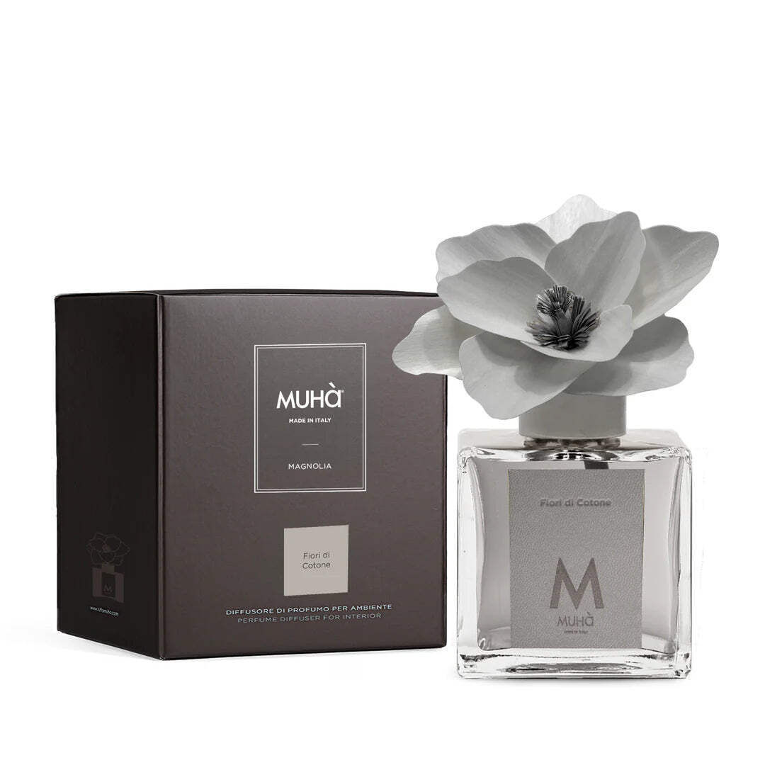 Muhà - profumo ambiente magnolia fiori di cotone | Rohome