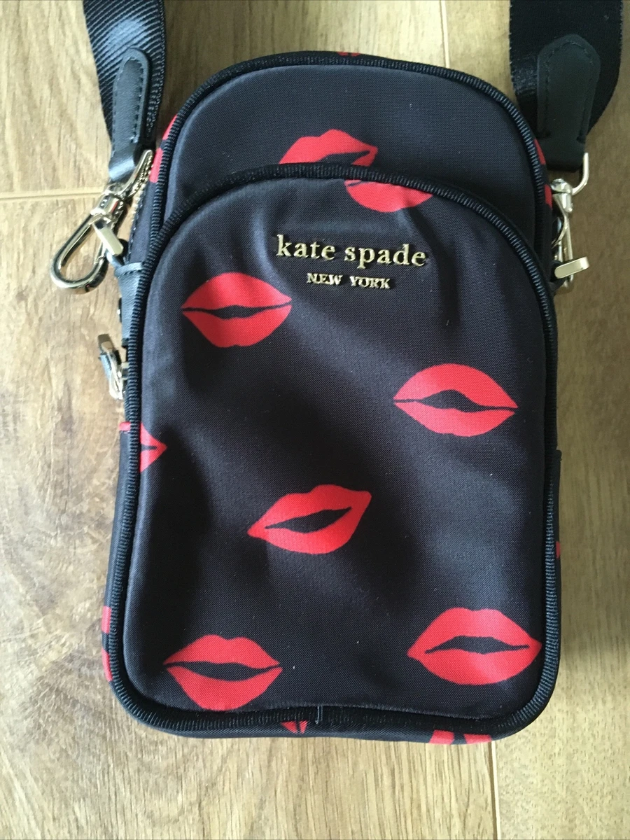 Kate Spade New York Sam The Little Better Lips Printed Fabric Bag
