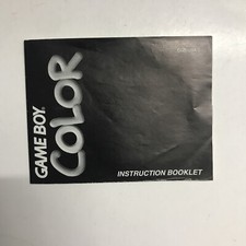 Nintendo Gameboy Color Instruction Booklet Only
