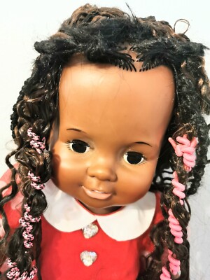 Vintage 1972 Ideal Toy Corp AFRICAN AMERICAN Baby Crissy Doll 24