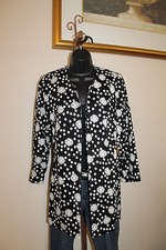 3 Sisters Jacket S,m,l Dapper Women's Long Open Tunic Dressy Coat 6049 3s715 