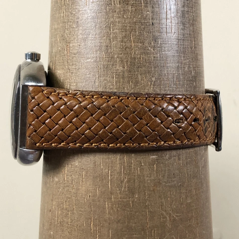 Tommy Bahama Men TB3005 Dress Brown Leather Tonneau Quartz Analog Watch 7 3/4" - Image 3 of 4