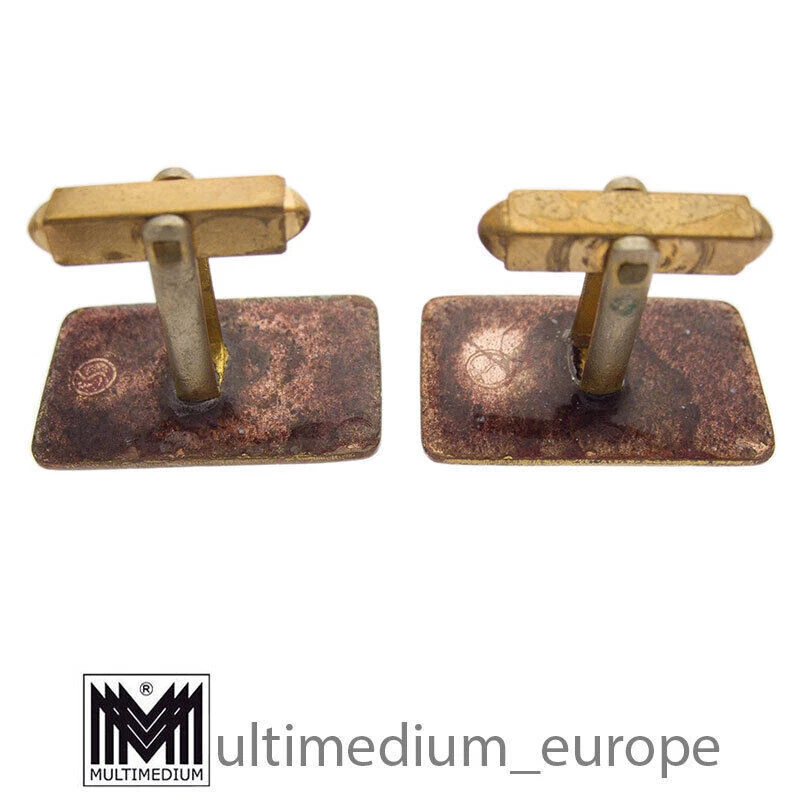Manschettenknöpfe Cloisonne Matt Emaille Scholz Schibensky cuff links enamel - Bild 3 von 3