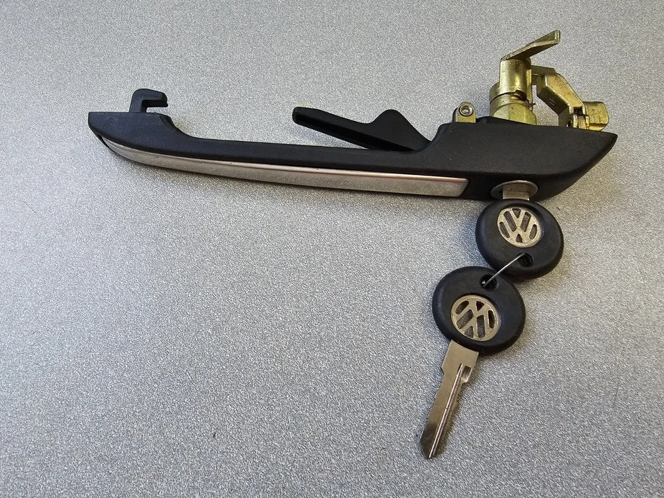 NUEVO GENUINO VW JETTA GOLF PASAJEROS PUERTA EXTERIOR CERRADURA MANIJA CON LLAVE NLA Foto 2 de 4