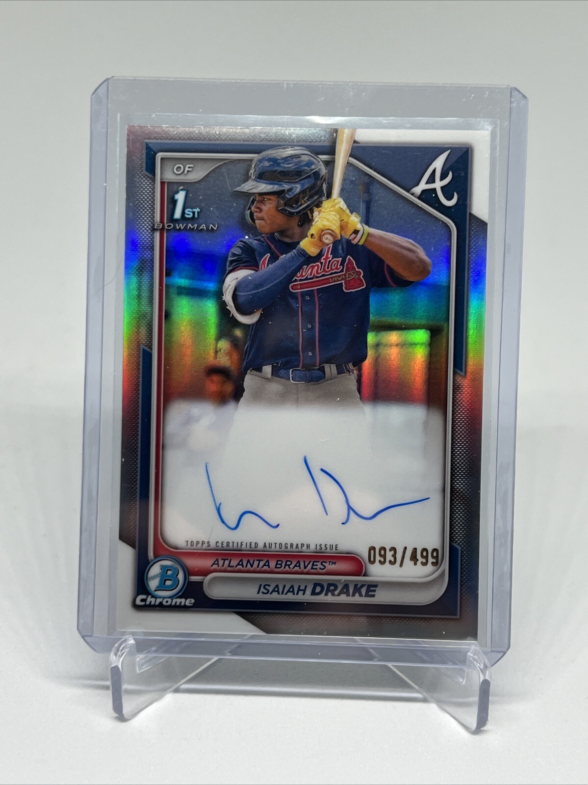 2024 Bowman - Chrome Prospect Autographs Refractor #CPA-ID Isaiah Drake /499