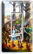YELLOW BRICK ROAD WIZARD OF OZ DOROTHY LION SCARECROW TIN MAN LIGHTSWITCH OUTLET