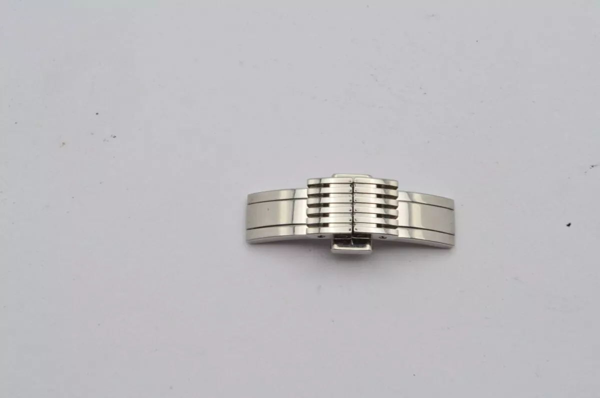 Gucci Vintage Women Steel Bracelet Fold Clasp 10mm Deployment Clasp Rare