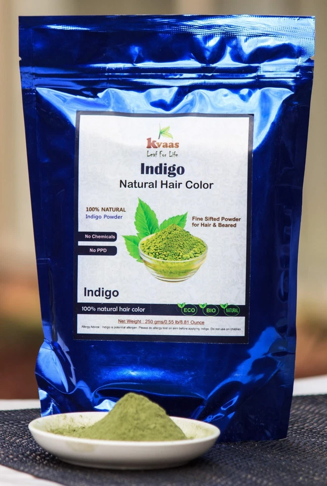 1 Kg (35.274 oz) Natural Indigo Powder for Hair & Beard - Kvaas - image 2 of 4