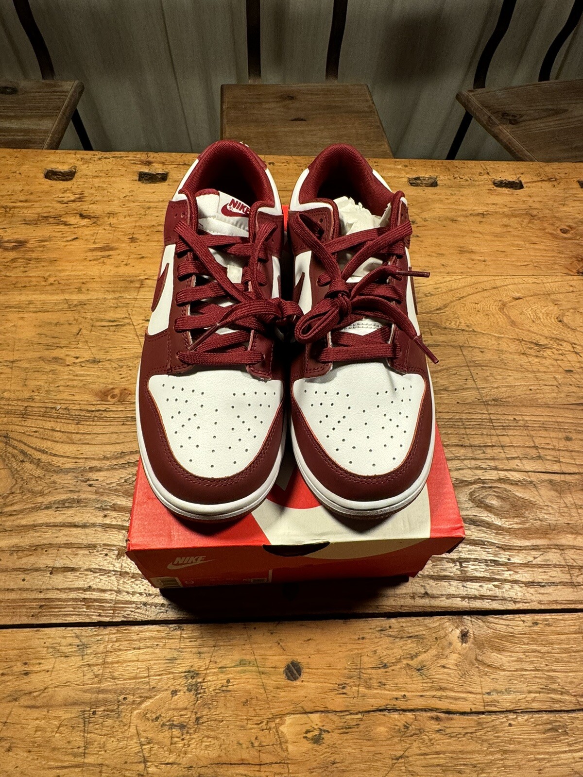 NIKE DUNK LOW RETRO EUR 42.5 UK 8 Team Red/Team Red-White Equipe Rouge Nuovo