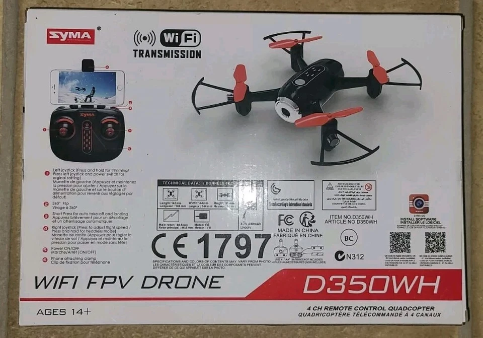 Syma Wifi Fpv Drone D350WH - Image 2 of 2
