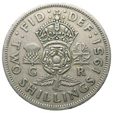 1951 King George VI Two Shillings Coin – UK Florin Vintage British Coinage Y246