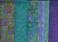 "Artifacts" , Quilting Treasures, Set of 5 Fat Quarters, Quilt Fabric