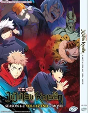 Jujutsu Kaisen / Sorcery Fight - Season 1+2 (VOL.1-47End) + Movie  (Eng Dubbed)