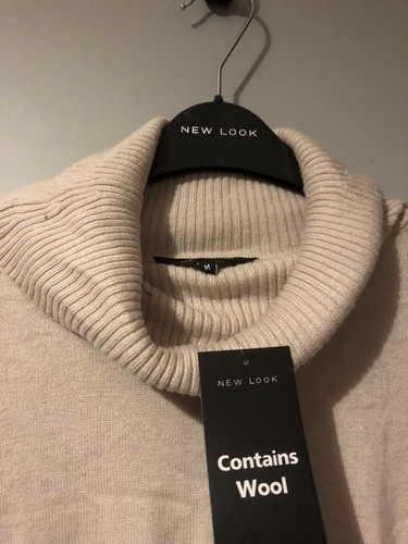 Ladies beige Jumper Short Sleeves Jumper Knitwear SIZE M Size 12/14 Bnwt - Picture 2 of 4