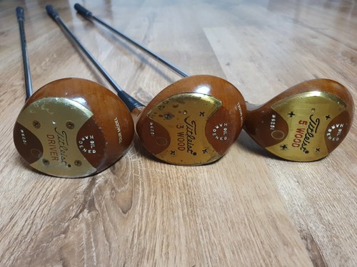 Titleist Tour Model W6251 1,3,5 Persimmon Wood Set S300 - Picture 2 of 12