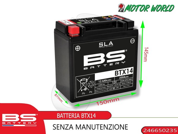 Batterie Bs BTX14 Suzuki Dl 1000 V-Strom K7-L0 2007-image