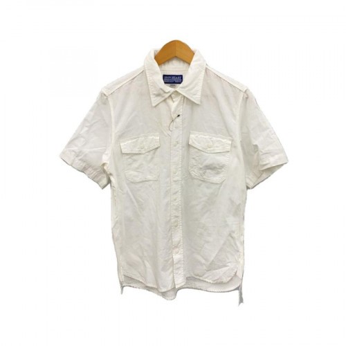 IRON HEART Short-sleeved shirt/M/cotton/WHT/IHSH-175/VG