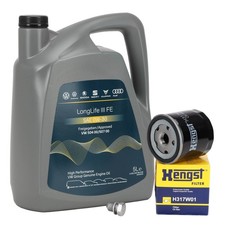 5L ORIGINAL 0W-30 Motoröl + HENGST Ölfilter für AUDI SEAT SKODA VW 1.0-1.5 TSI