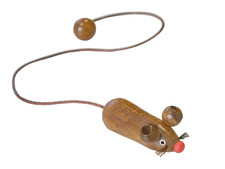 Lesezeichen Leseratte aus Holz Buche braun Buch Handarbeit Erzgebirge Geschenk