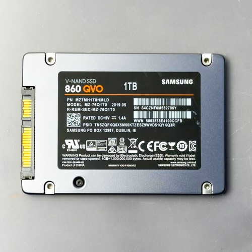 Samsung 860 QVO 1TB 2.5" SATA SSD – MZ-76Q1T0 – voll funktionsfähig